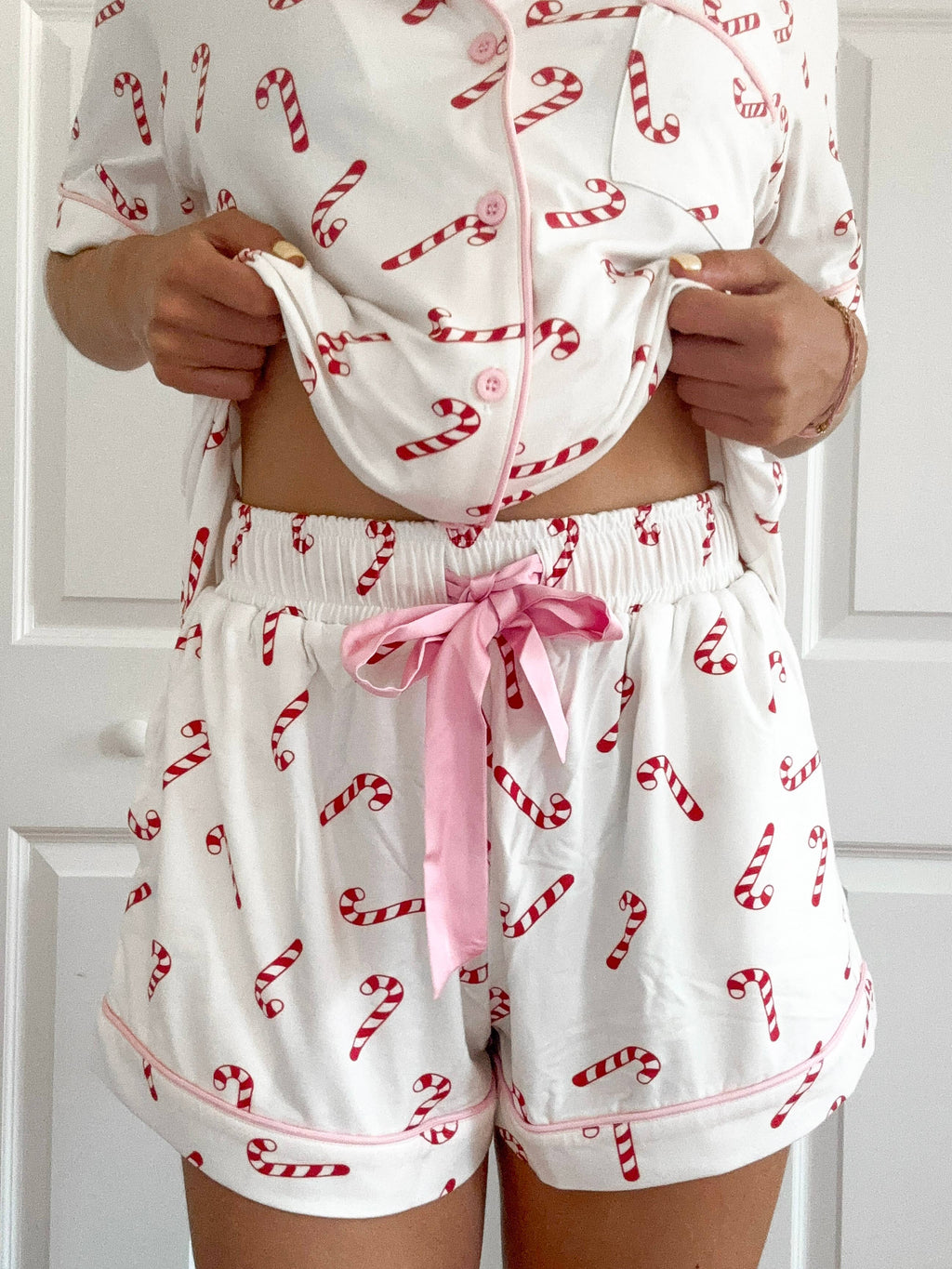 Candy Cane PJ Shorts