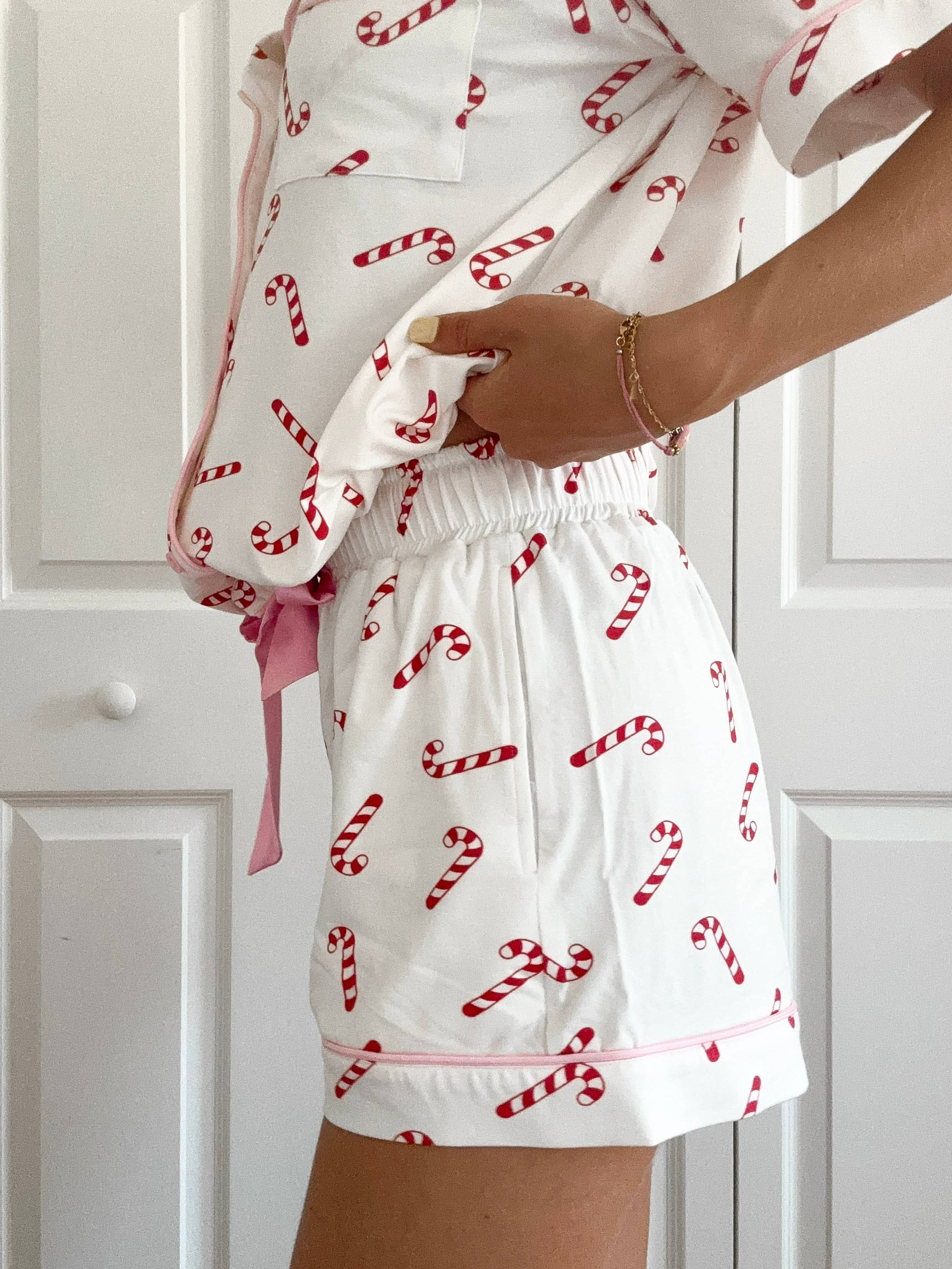 Candy Cane PJ Shorts