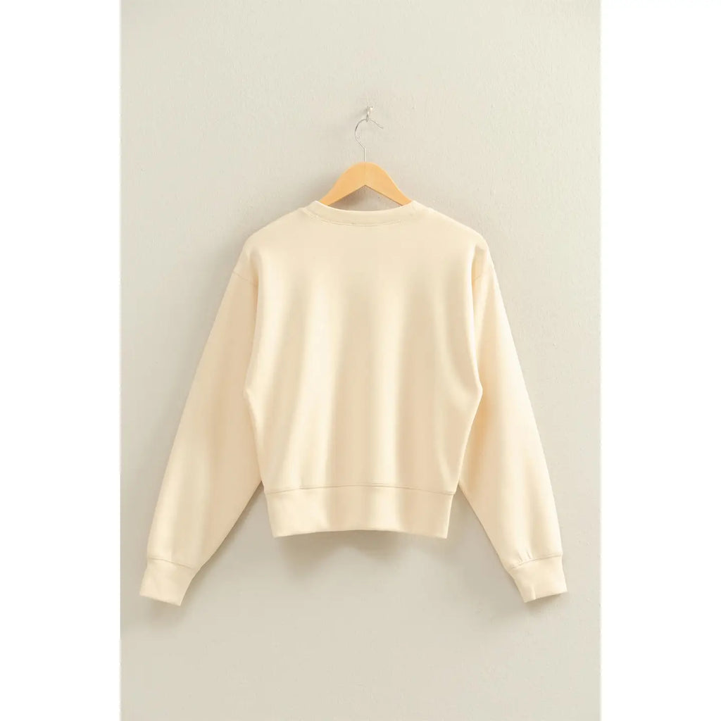 Crew Neck Sweatshirt -Alpaca