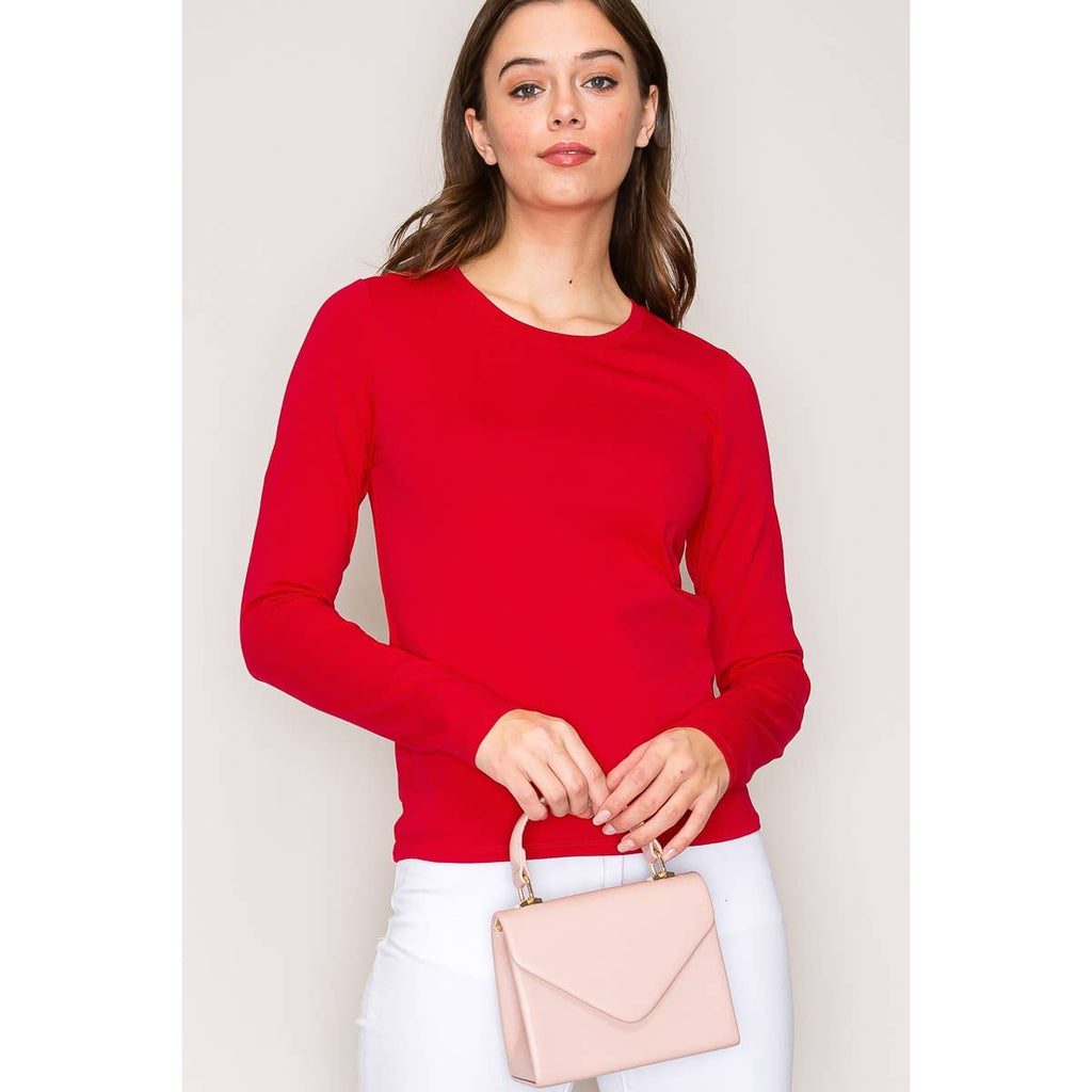 Crew Neck Long Sleeve Top