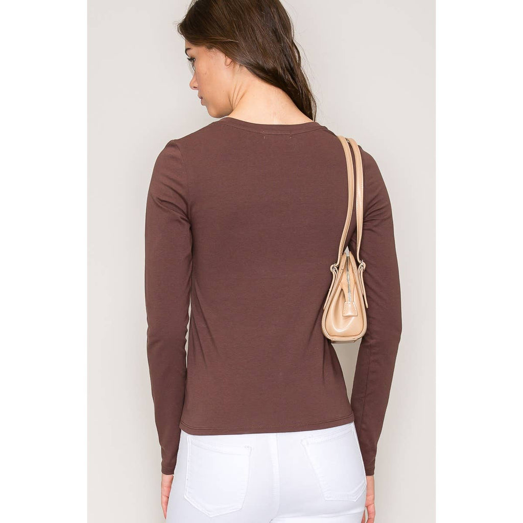 Crew Neck Long Sleeve Top