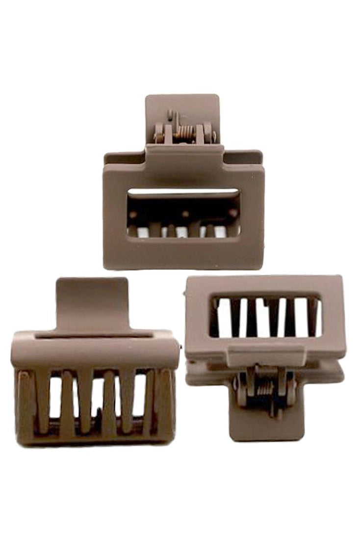 Mini matte earth tone claw clips
