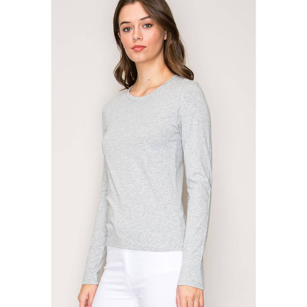 Crew Neck Long Sleeve Top