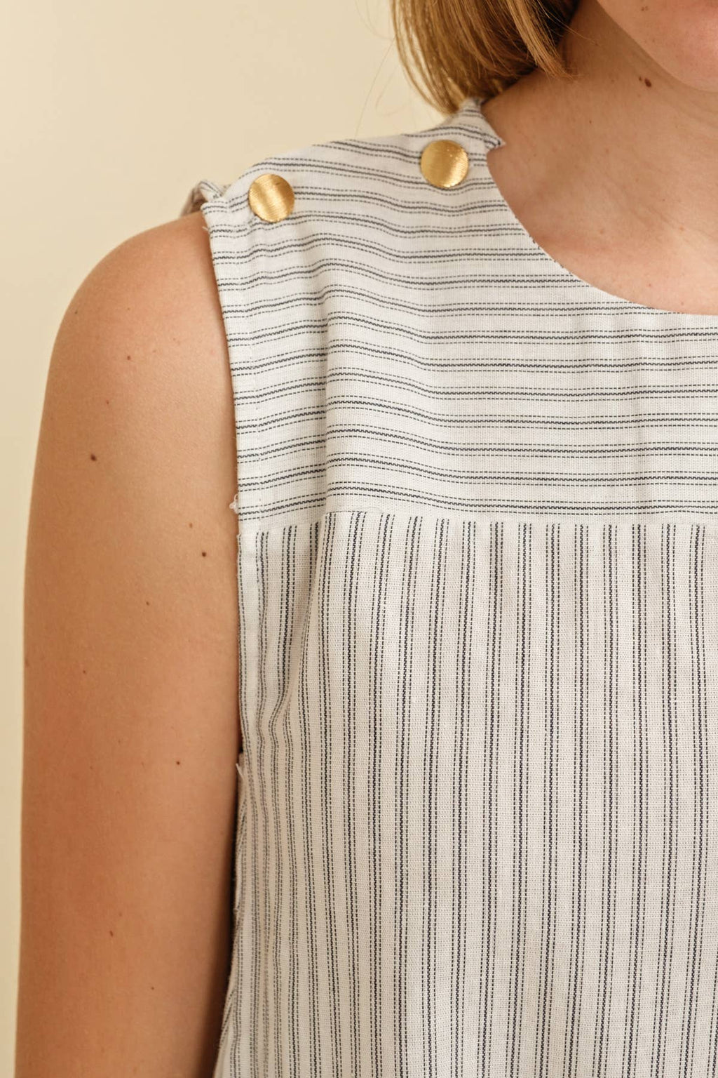 STRIPED SLEEVELESS MINI DRESS