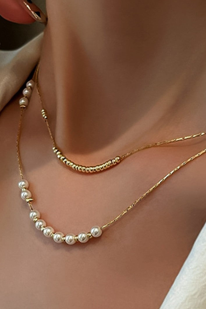 Beaded Pearl Necklace