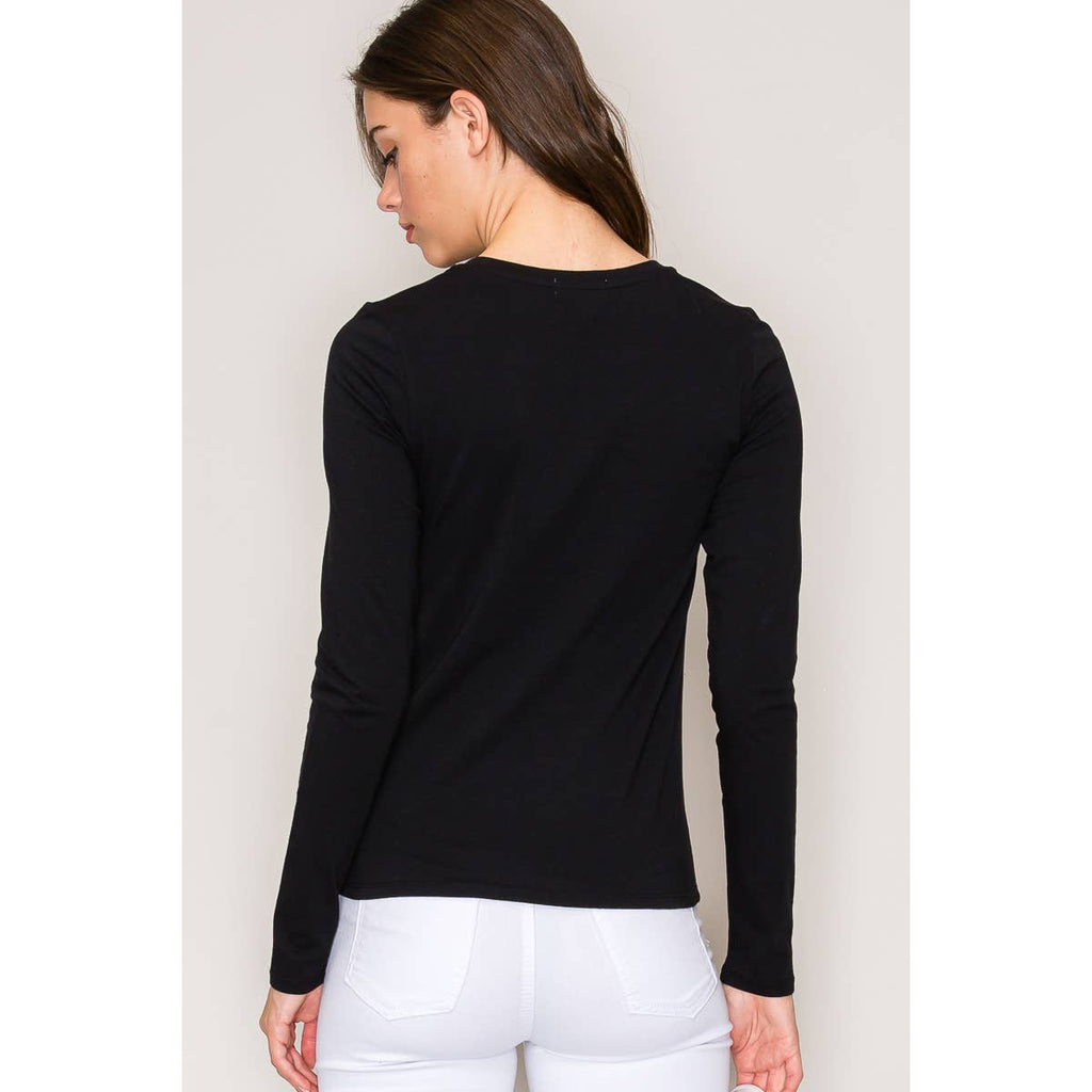 Crew Neck Long Sleeve Top