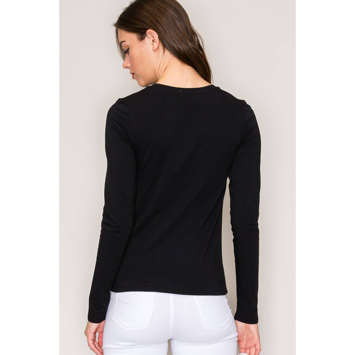 Crew Neck Long Sleeve Top