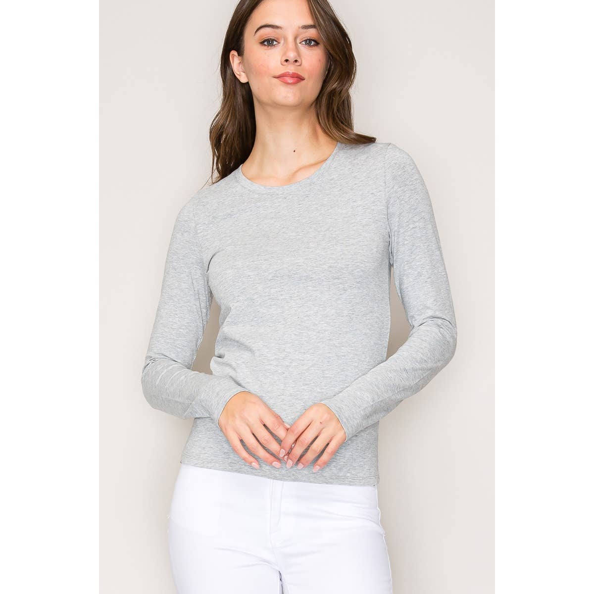 Crew Neck Long Sleeve Top