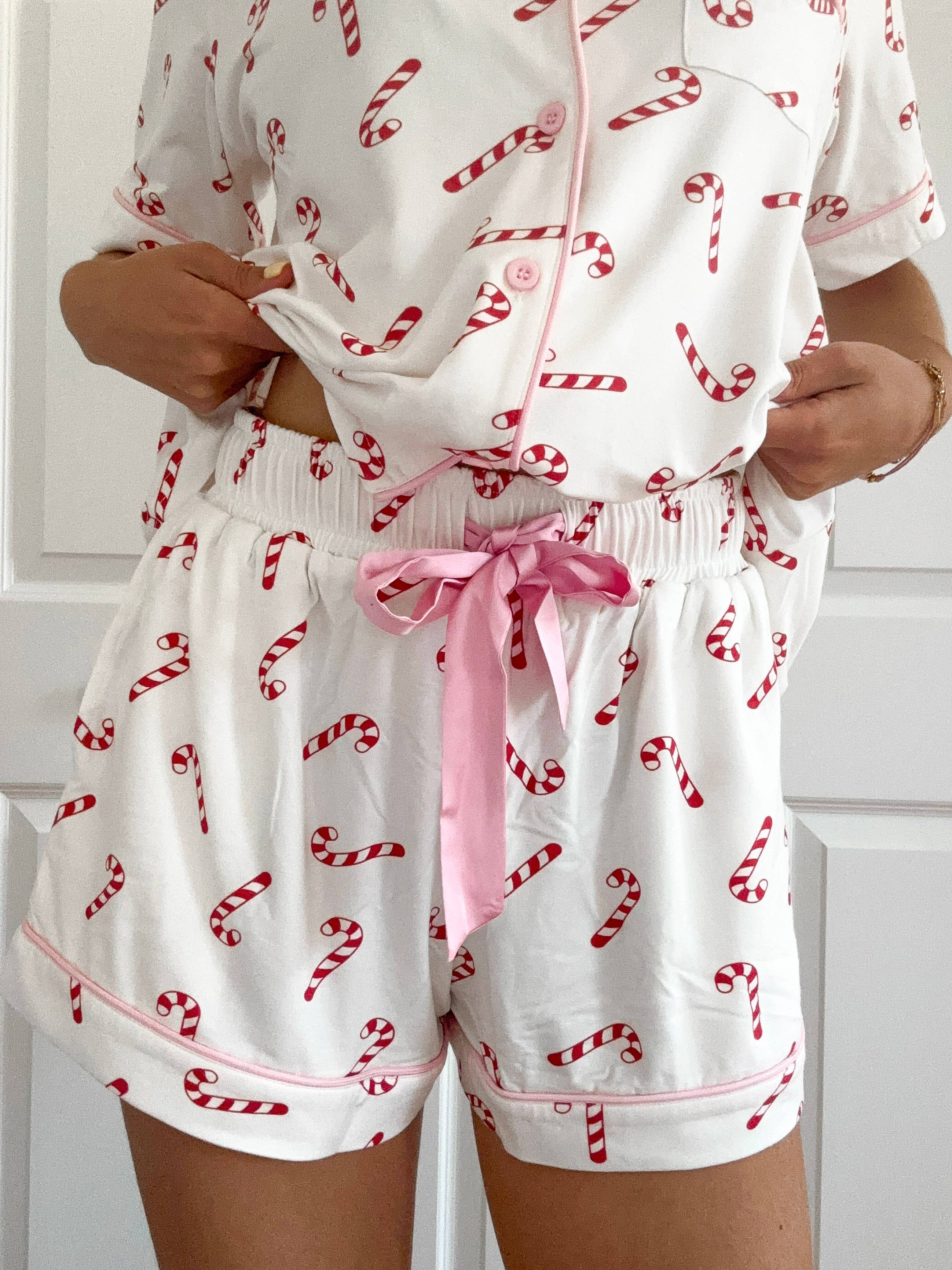 Candy Cane PJ Shorts