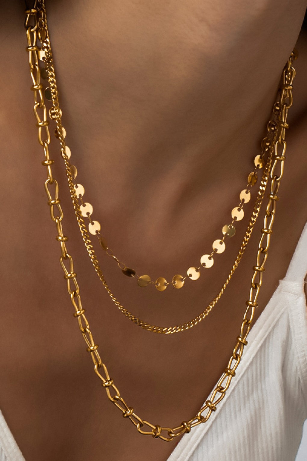 Circle Link Layer Necklace