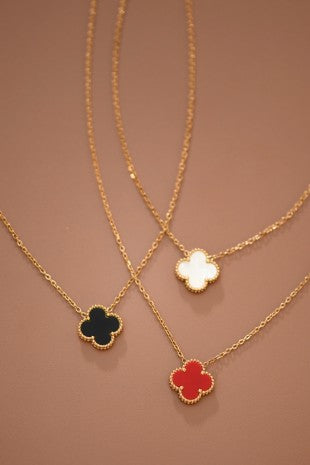 Colored Clover Necklace