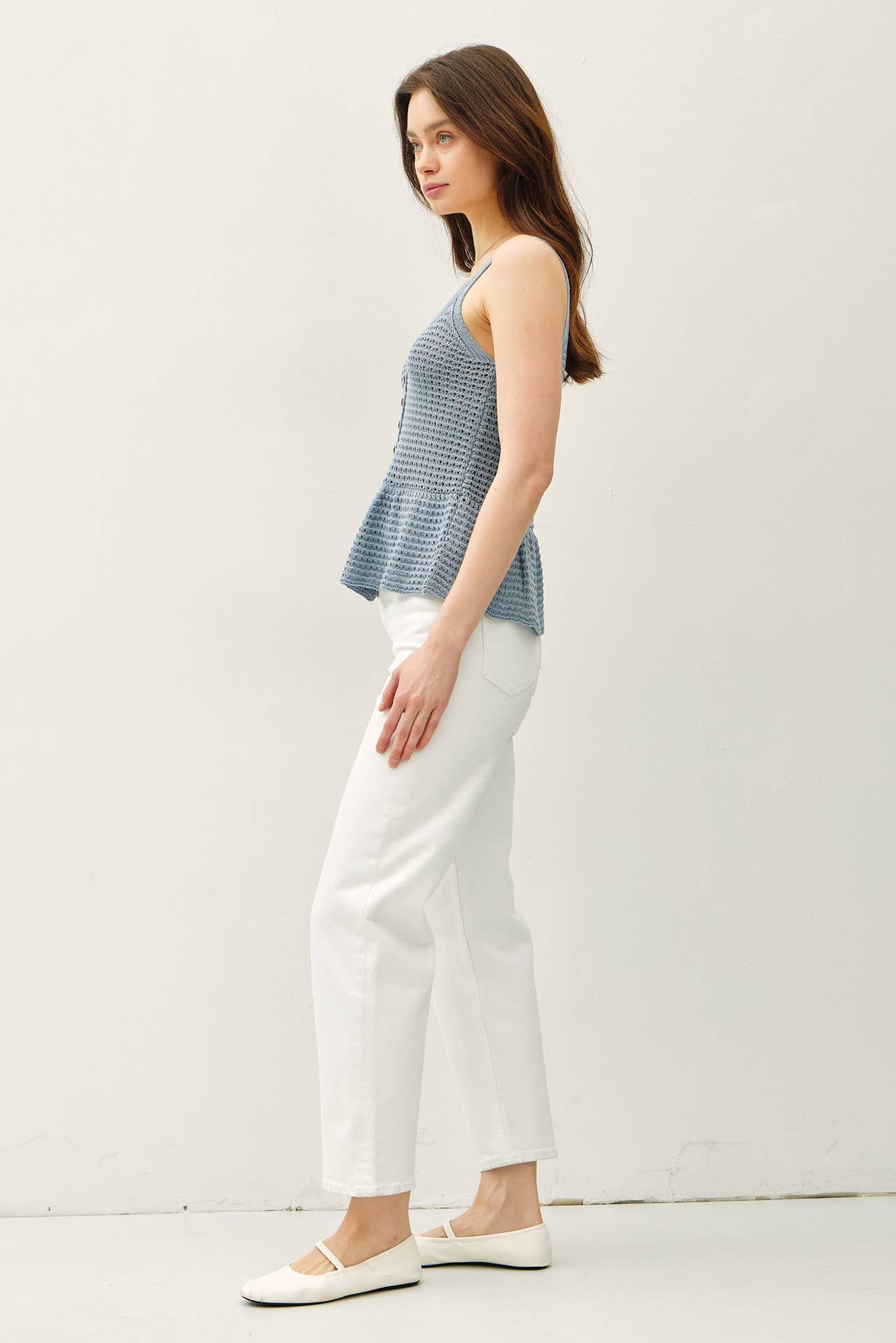 PEPLUM SWEATER TANK