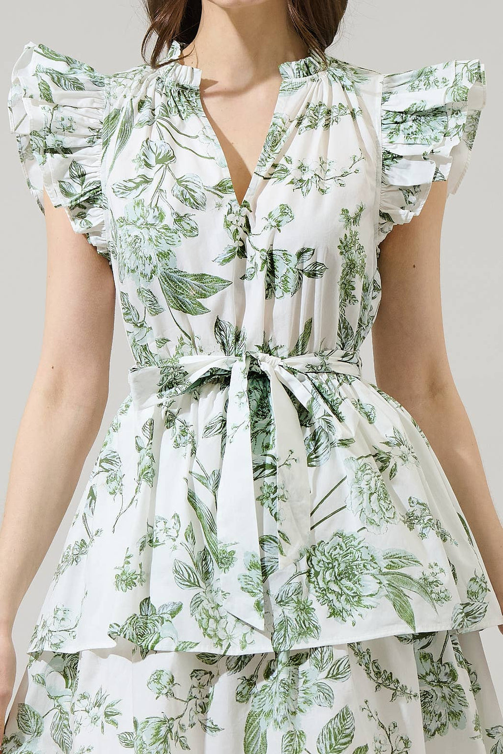 Bria Floral Marisol Tiered Mini Dress