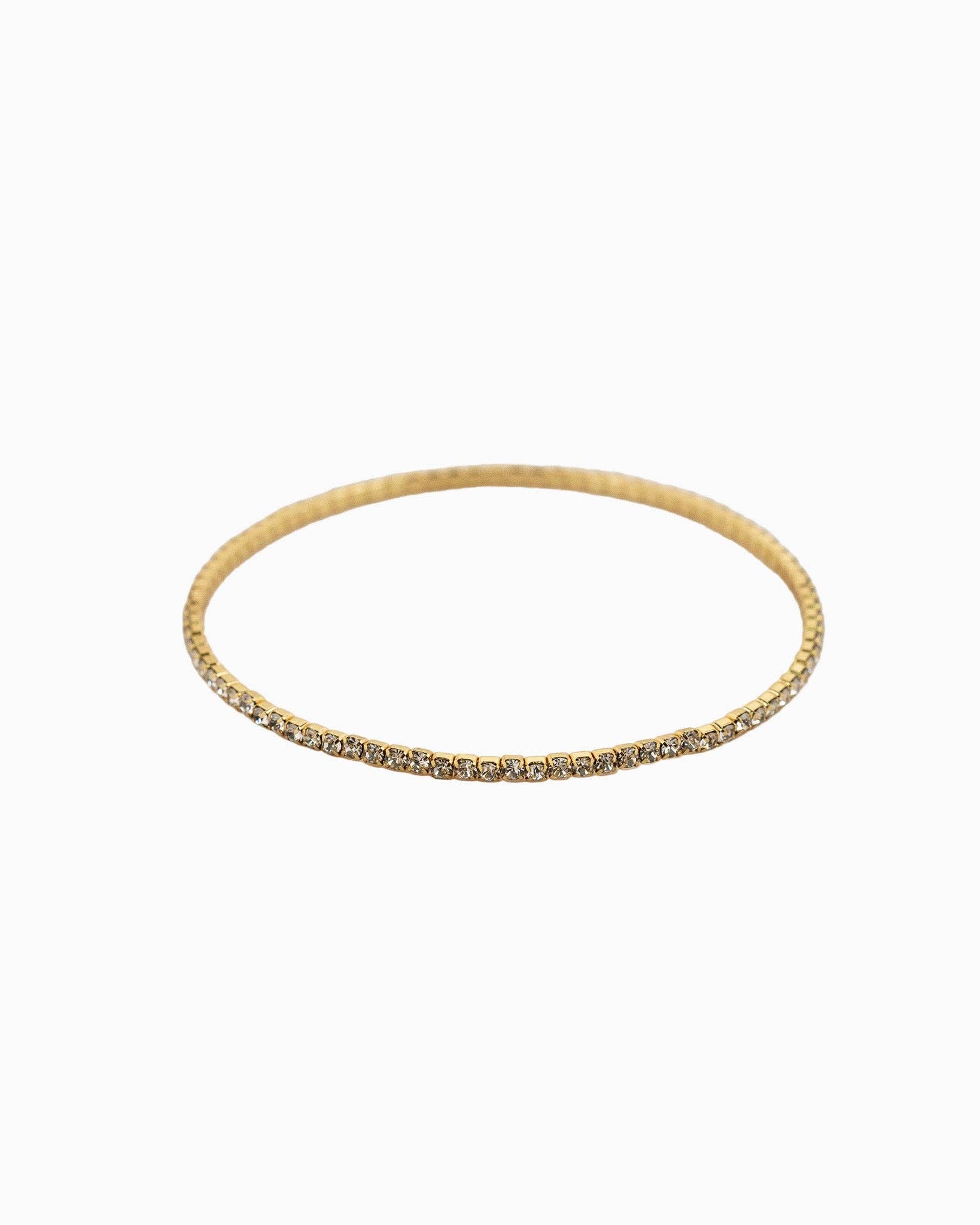 Pave Clover and CCB Bead Bracelet Set of 5