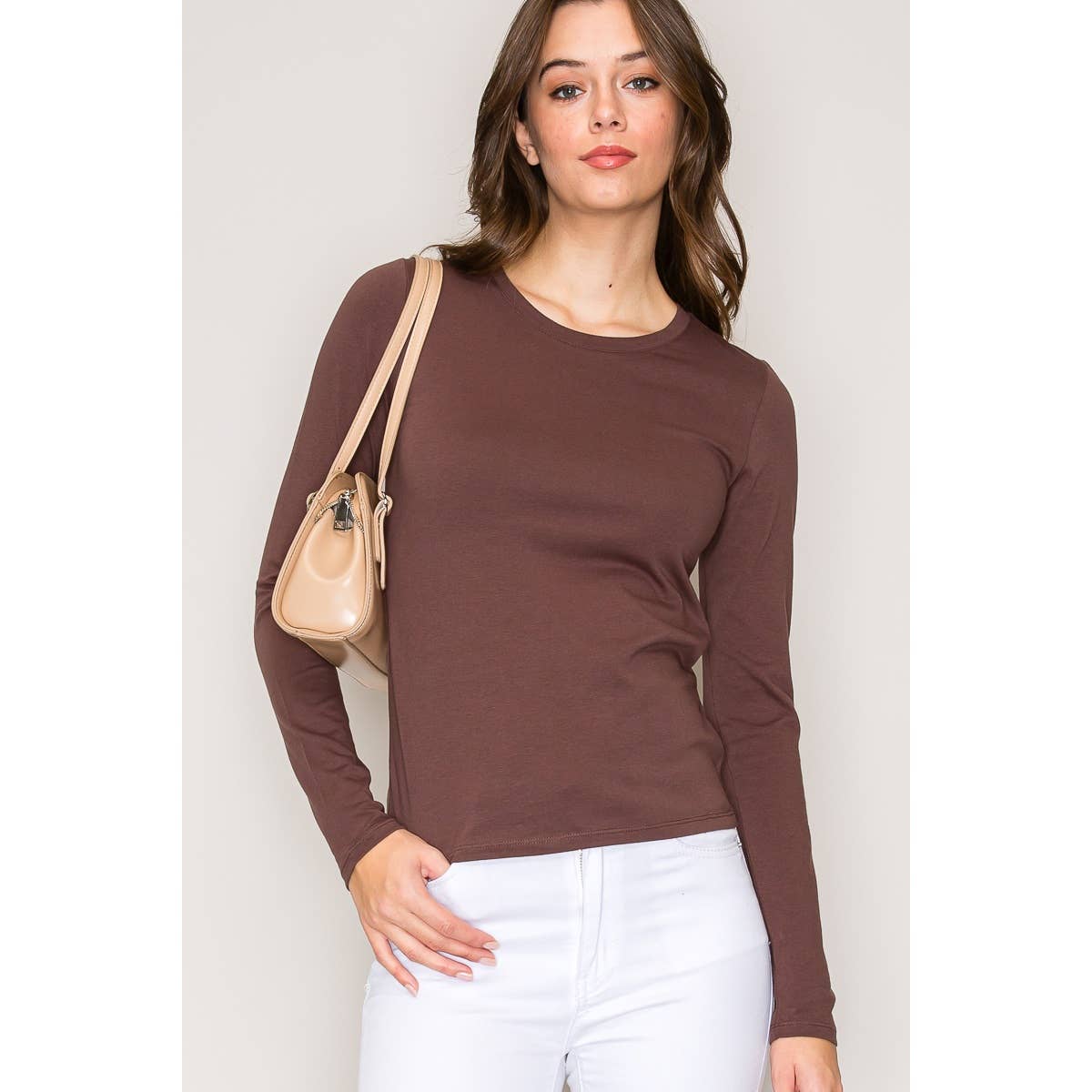 Crew Neck Long Sleeve Top