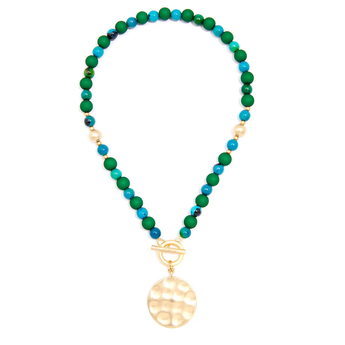 Porcelain & Resin Beaded Charm Necklace