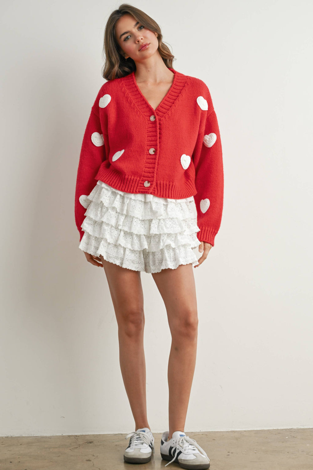 Ruffle Eyelet Mini Skort