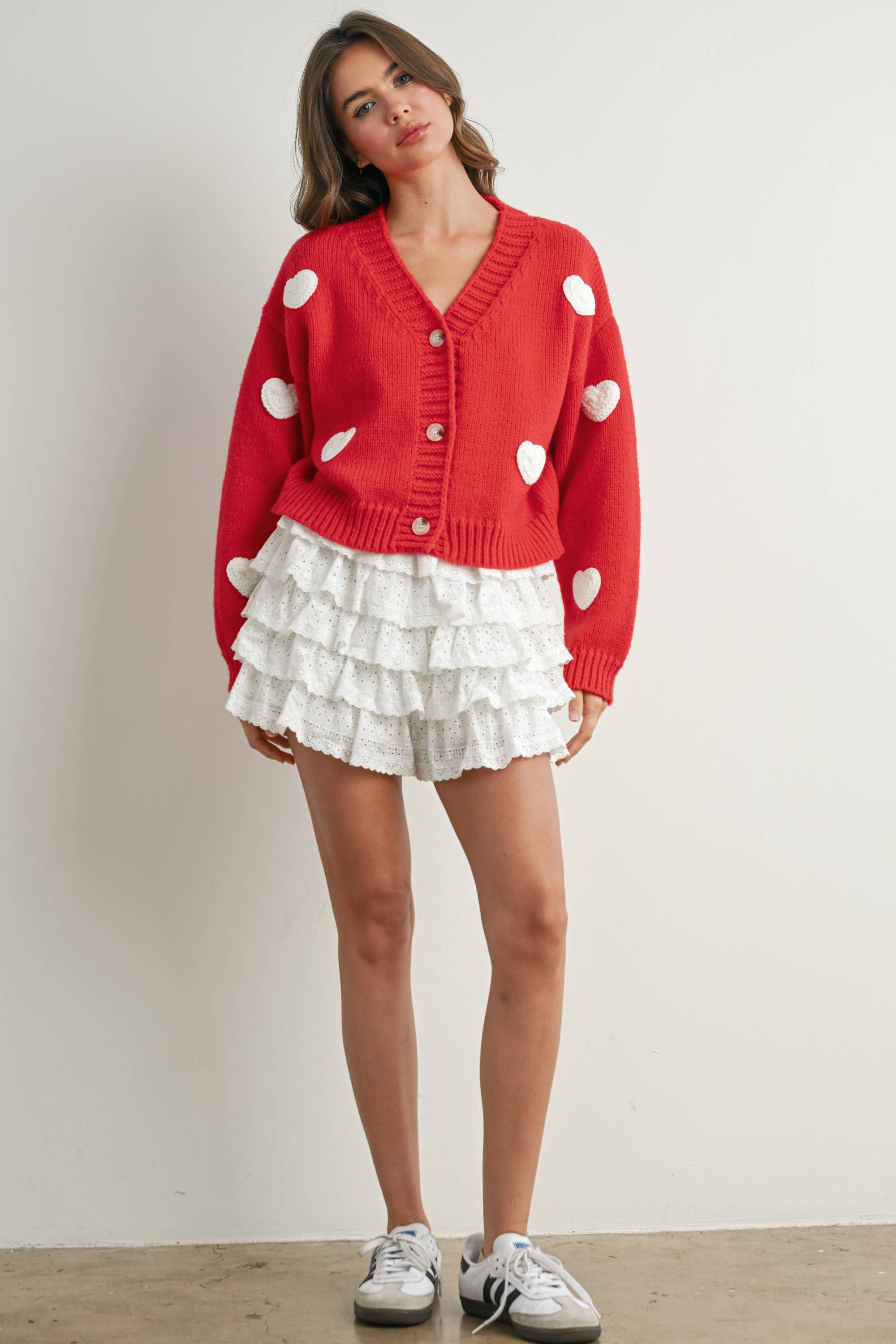 Ruffle Eyelet Mini Skort
