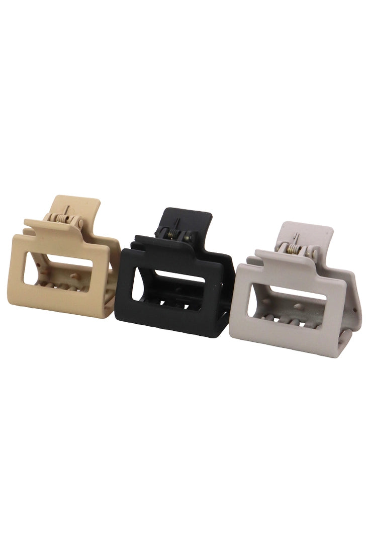 Mini matte earth tone claw clips