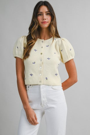 Floral Puff Sleeve