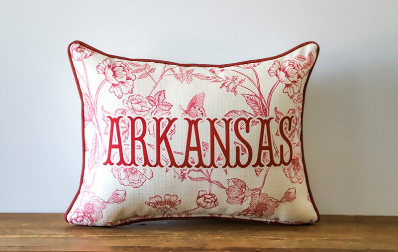 Arkansas Toile Pillow